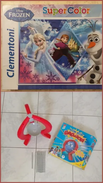 Lot de Jeux boom boom balloon et Puzzle La Reine des Neiges