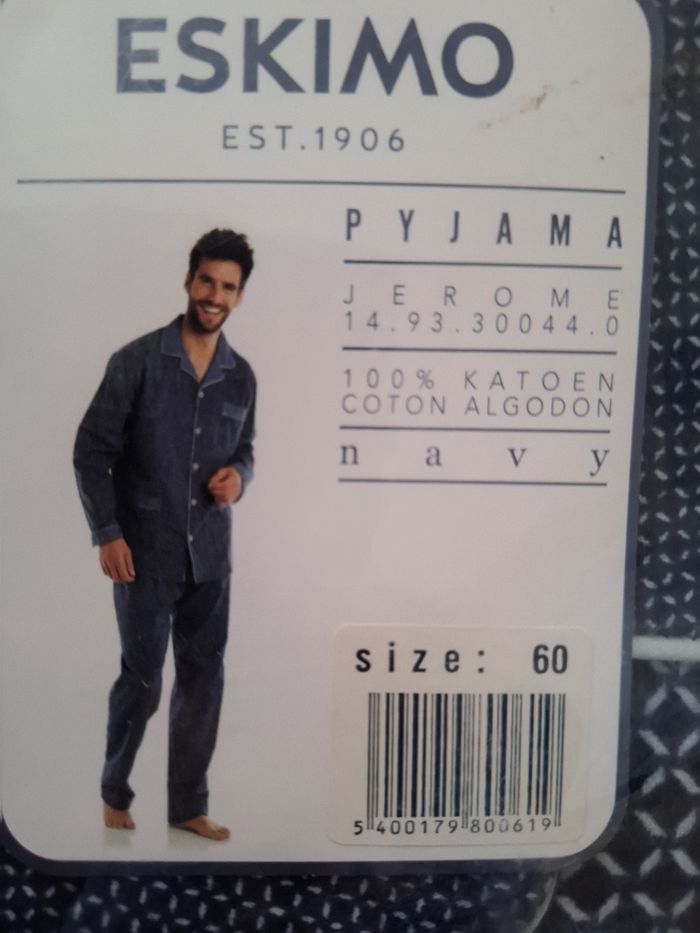 Pyjama homme imprimé grande taille deux pièces - photo numéro 2