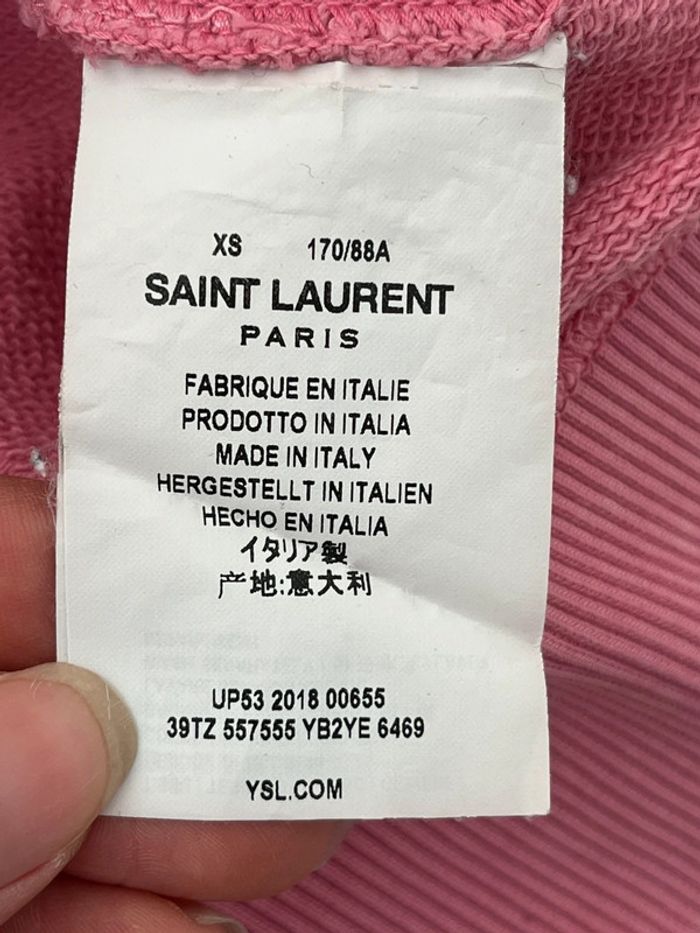 Sweat à capuche rose Saint Laurent - photo numéro 8