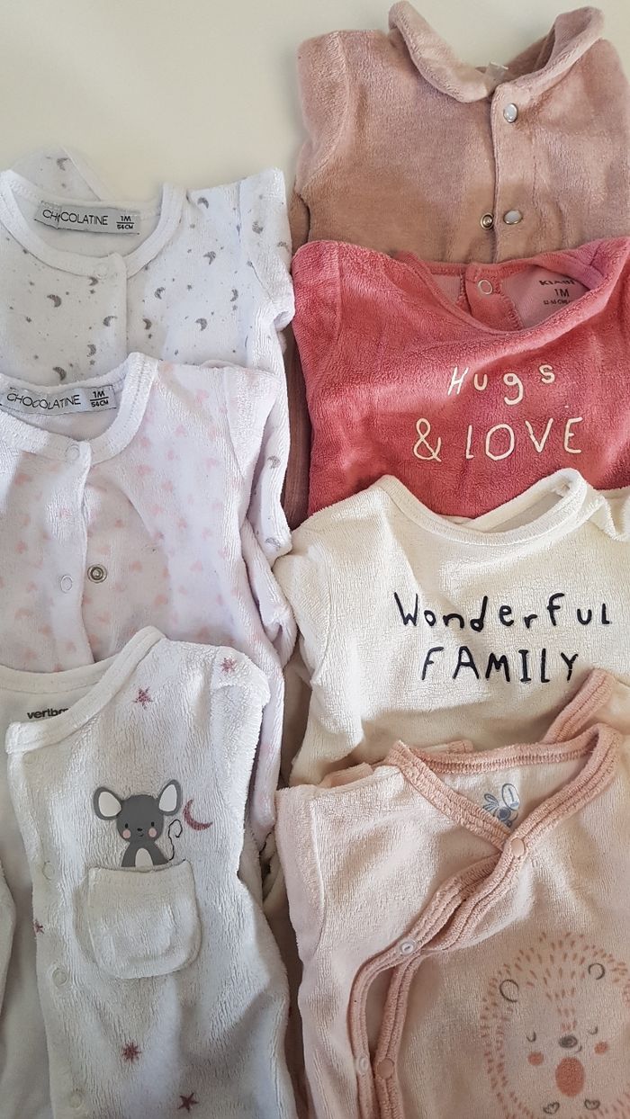 Lot 7 pyjamas taille 1mois - photo numéro 2