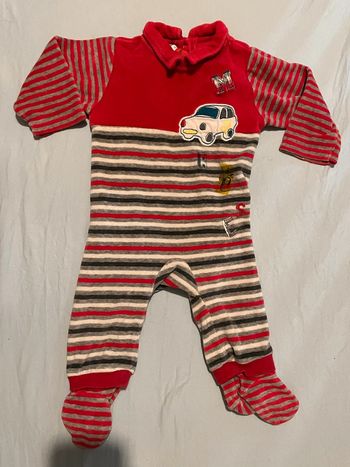 Pyjama velours auto 6 mois