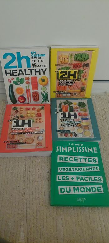 Lot de 5 livres de cuisine en 1
heure
et en 2 heures