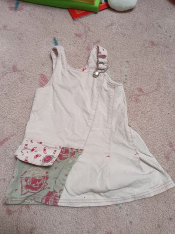 Robe salopette velours côtelé