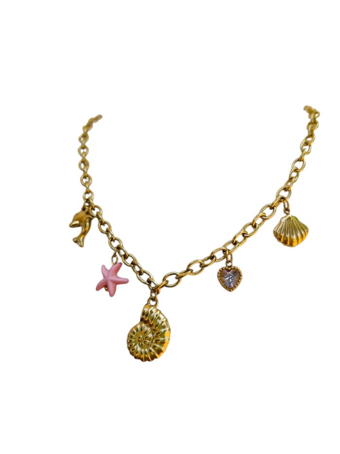 Collier coquillage étoile rose  ✅ - photo numéro 2