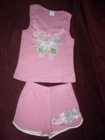 Ensemble rose short + maillot