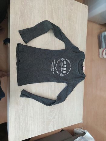 Haut côtelé chaut gris Jennyfer 16 ans