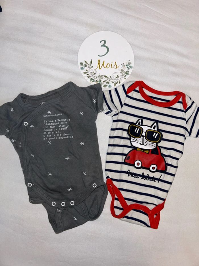 Lot de 2 bodies 3 mois