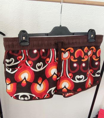 Short de bain marron avec motif psychédélique – Taille 46