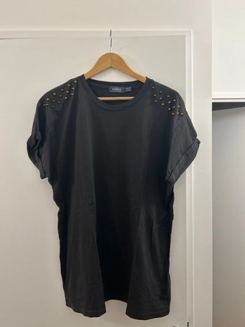T shirt Topman XL epaulette clouté