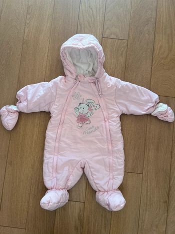 Combipilote rose c&a très bon état très chaude 68cm - 6/9mois