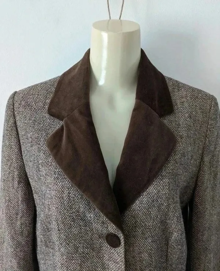 Veste en laine velours soie - Anne Weyburn- taille 40 - photo numéro 2