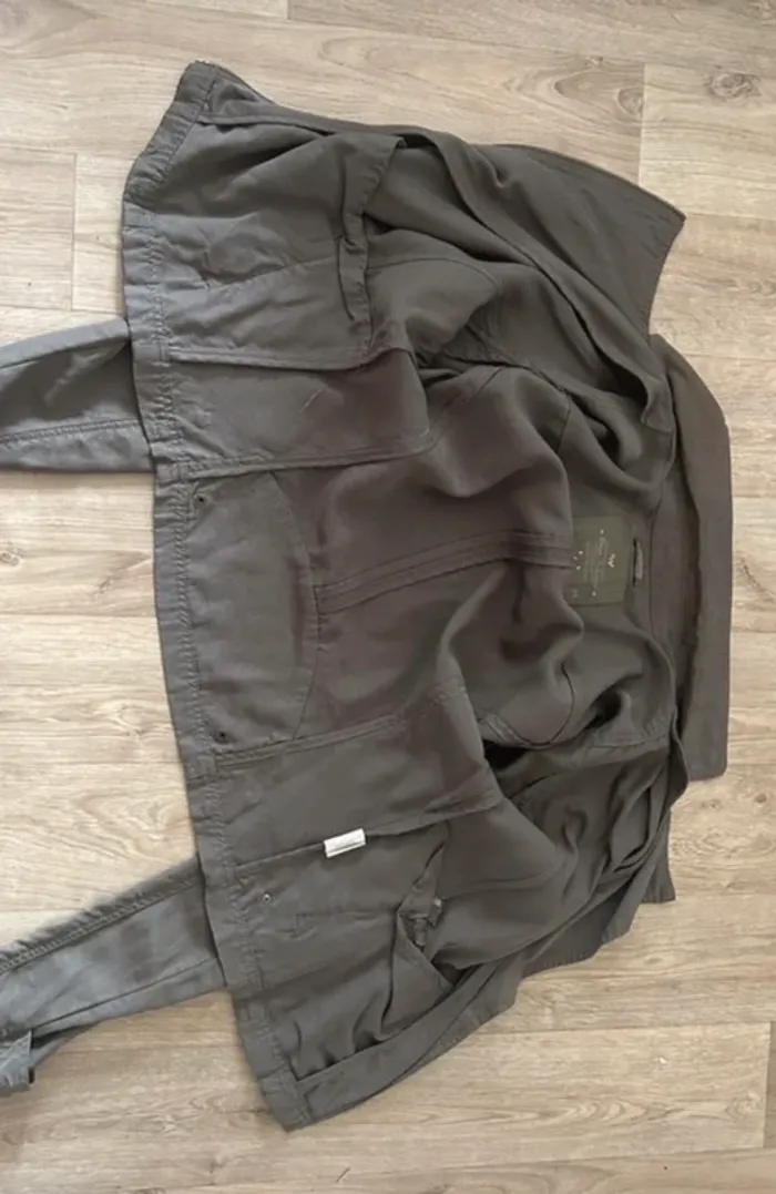 Bonobo, veste zippé, sport chic, kaki, taille M/38 - photo numéro 6
