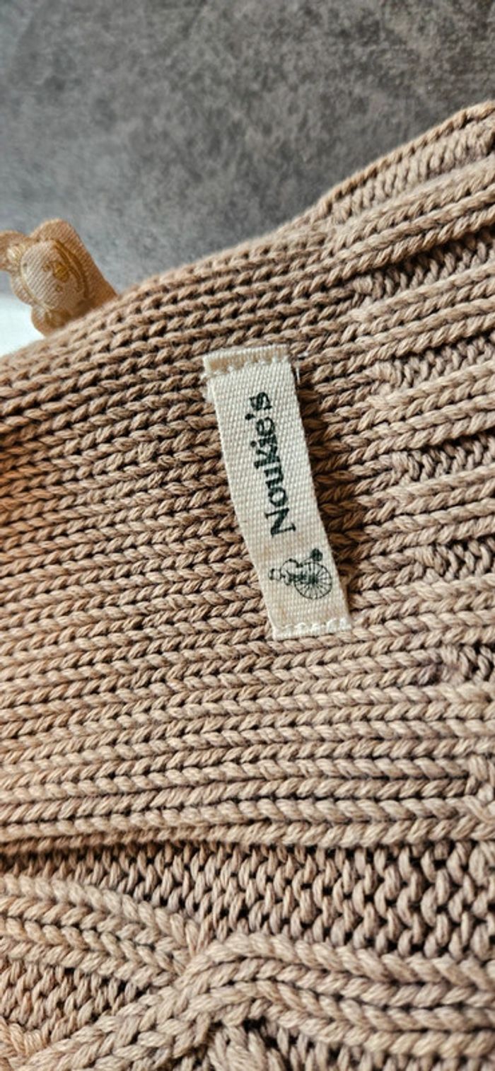 Bonnet en tricot beige foncé Noukie s, 2/4 ans, neuf sans étiquette - photo numéro 2