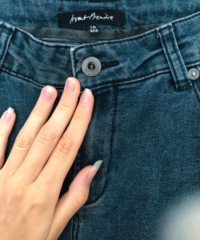 Jean skinny bleu ajustable Avant Première 16 ans - photo numéro 2