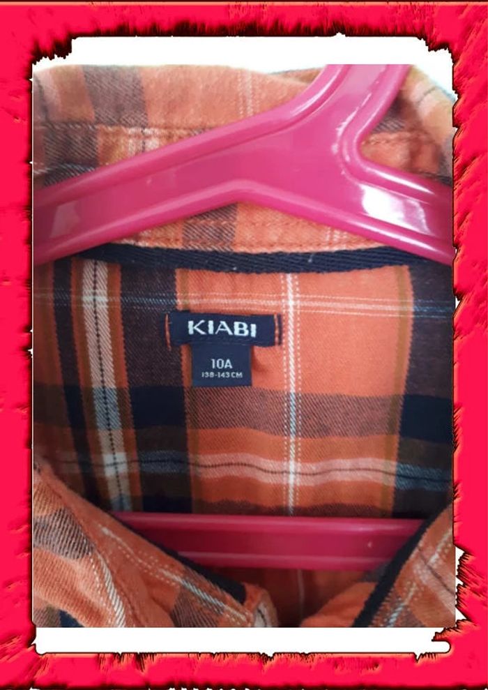 Chemise a carreaux 10 ans manches rétractables - photo numéro 2