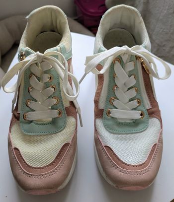 Basket compensée femme 