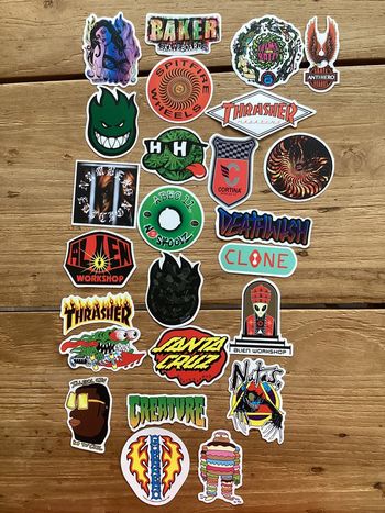 25 Stickers de marque de skate