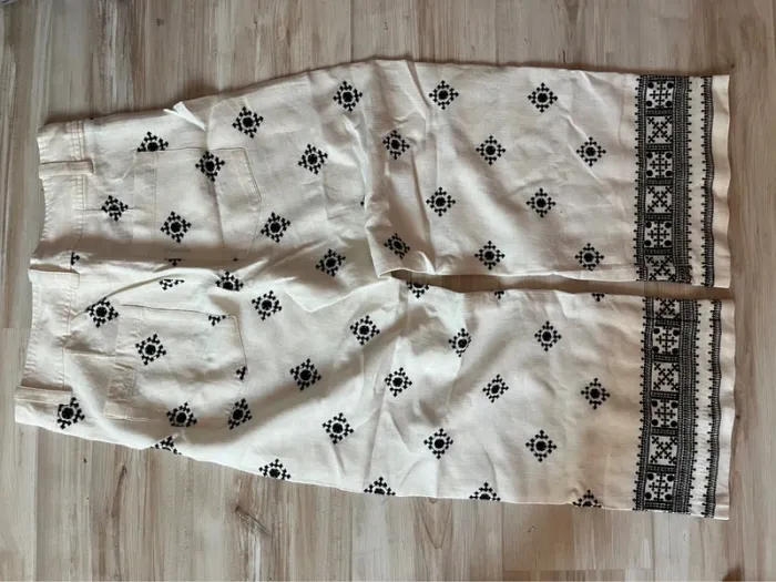 pantalon zara broderie - photo numéro 5