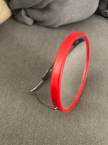 Miroir de table rouge recto verso