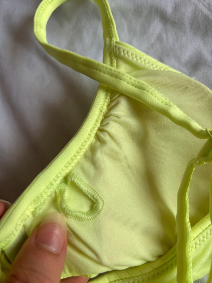 Ensemble set 2 maillots de bain bikini jaune fluo croisé vert taille XS/34 neuf - photo numéro 12