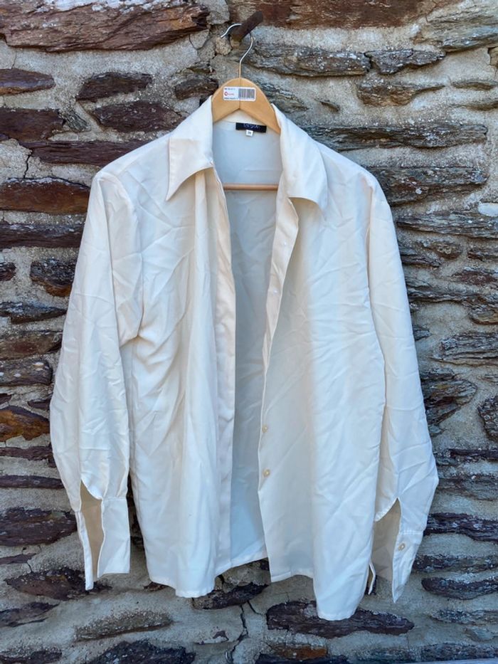 Chemise vintage crème Lafayette Collection – Taille 38
