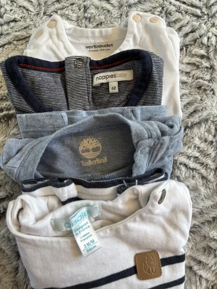 Lot de 4 T-Shirts manches longues 3 mois - photo numéro 4
