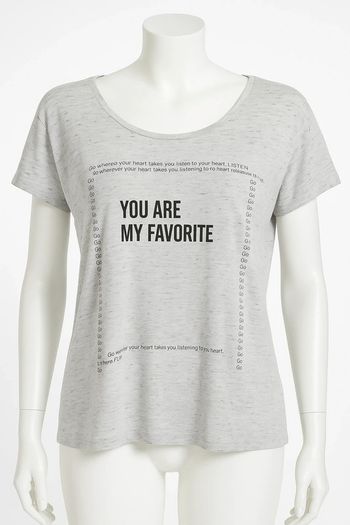 T-shirt gris chiné