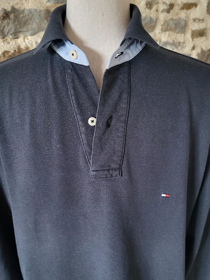 Polo manches longues noir Tommy Hilfiger Taille S - photo numéro 3