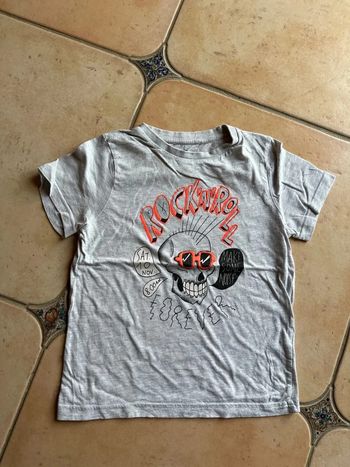 Teeshirt manches courtes garçon 8 ans kiabi rock’n’roll
