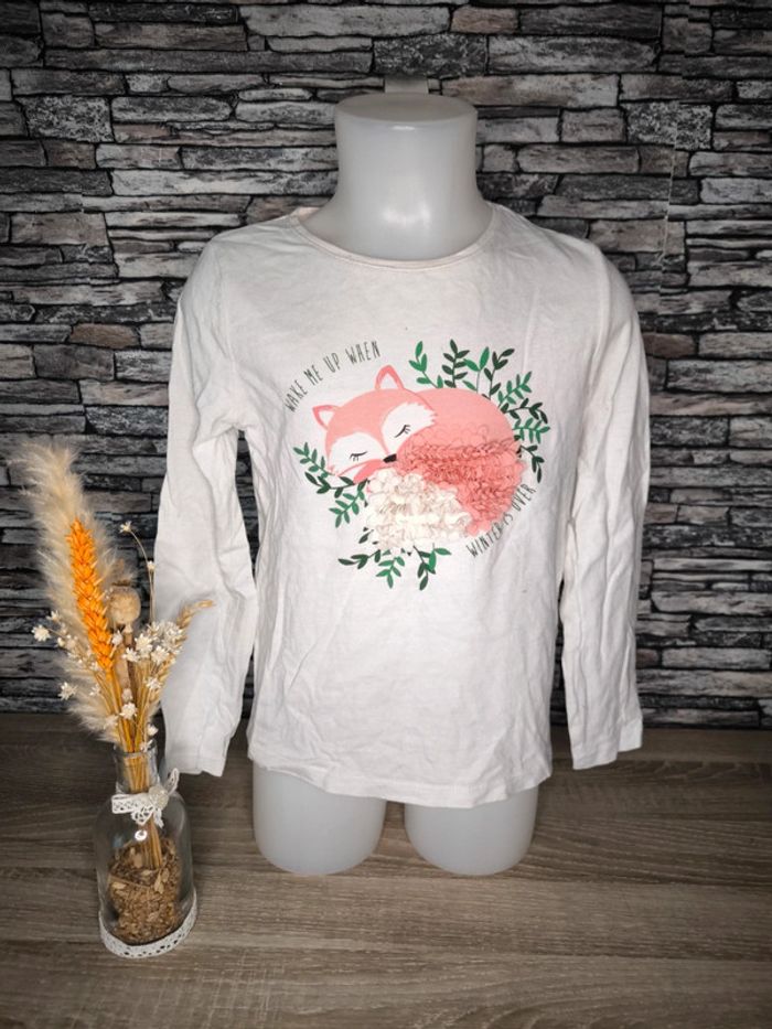 🤍 Haut manches longues Renard Kiabi taille 6 ans 🤍