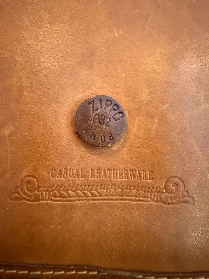 Cartable en cuir marron vintage Zippo - photo numéro 7