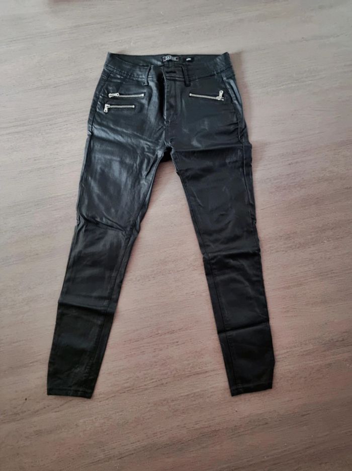 Pantalon enduit noir - photo numéro 2