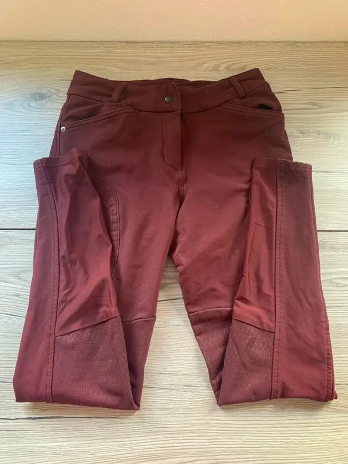 Pantalon Fouganza – Taille S – Très Bon État – Bordeaux – Grip aux Genoux - photo numéro 2