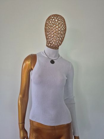 Top Une Manche Blanc Femme Taille M/38