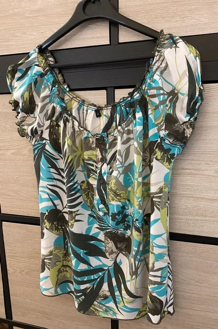T-shirt vintage style Tropical - Taille 38/40 - photo numéro 3