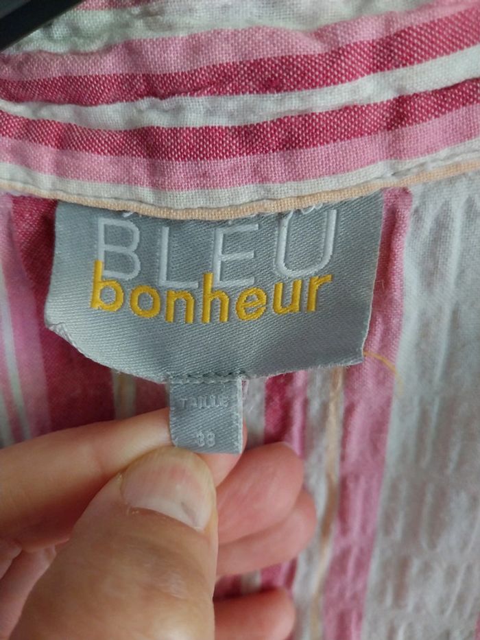 Chemise effet froissé manches 3/4 - photo numéro 4