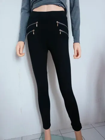 Legging noir à zippes Daysie T34 B*91