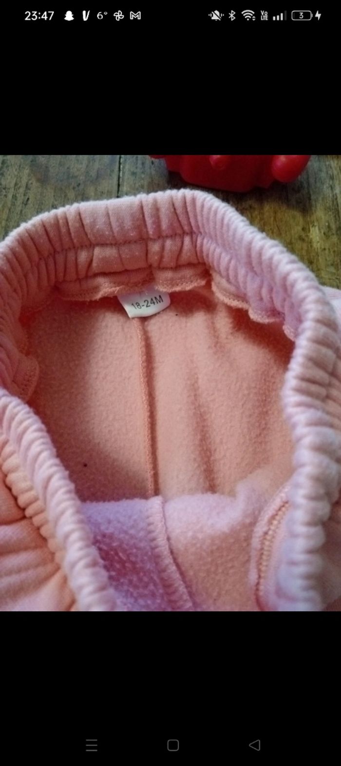 Bas jogging hiver rose - photo numéro 3