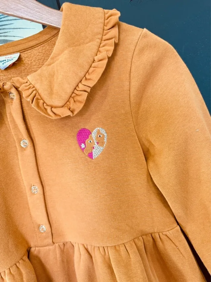 Taille 12 ans robe fille TAO moutarde 🩷 - photo numéro 2