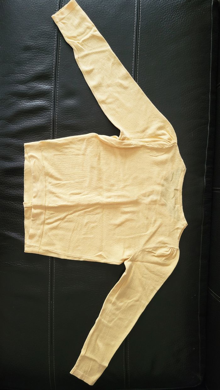 Gilet jaune à manches longues 7-8 ans - photo numéro 4
