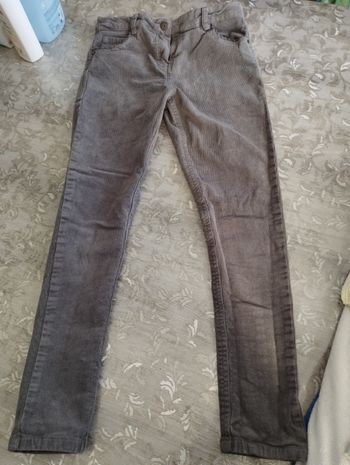 Pantalon slim velours Vertbaudet Morphologik 10 ans fille