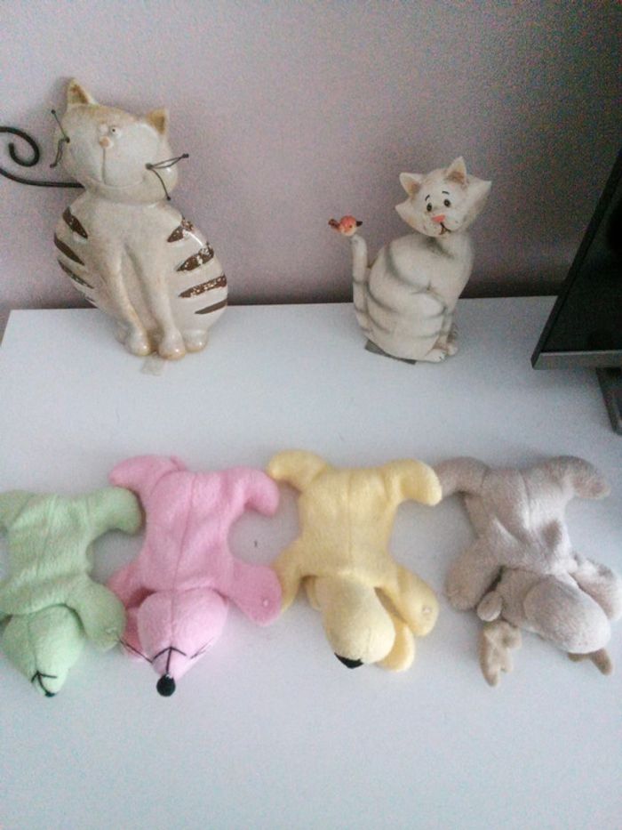 Farandole de 4 petites peluches - photo numéro 2