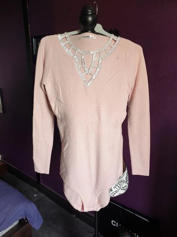 Body rose col strass👌