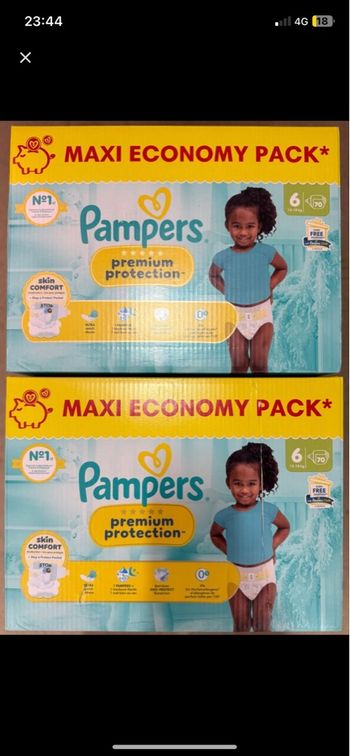 Couche Pampers, premium protection T.6