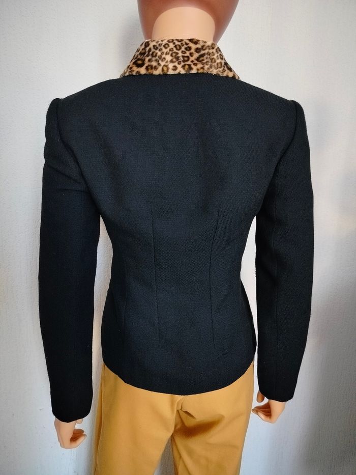 Veste cintrée vintage Y2K col léopard XS V*58 - photo numéro 7