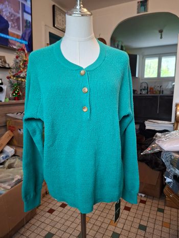 Pull vert femme neuf taille 42,marque halara prix 8 euro