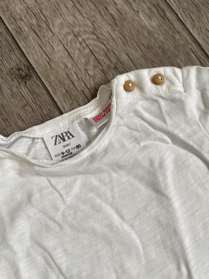 Tshirt manches longues Zara 12 mois - photo numéro 2