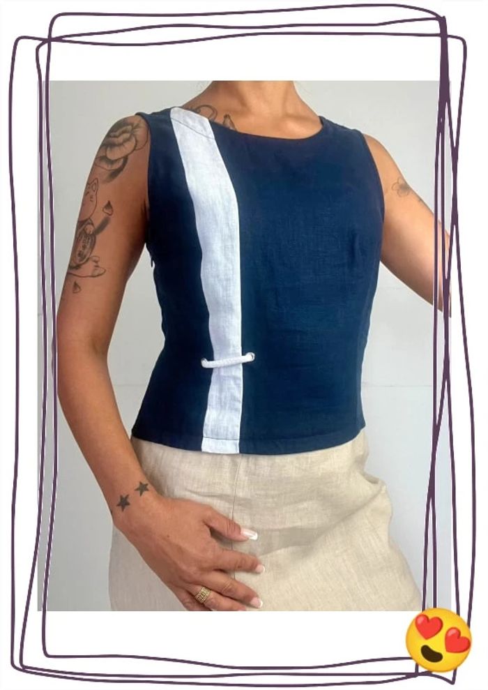 Robe sans manches taille 40 - lin - le phare de la baleine - photo numéro 6