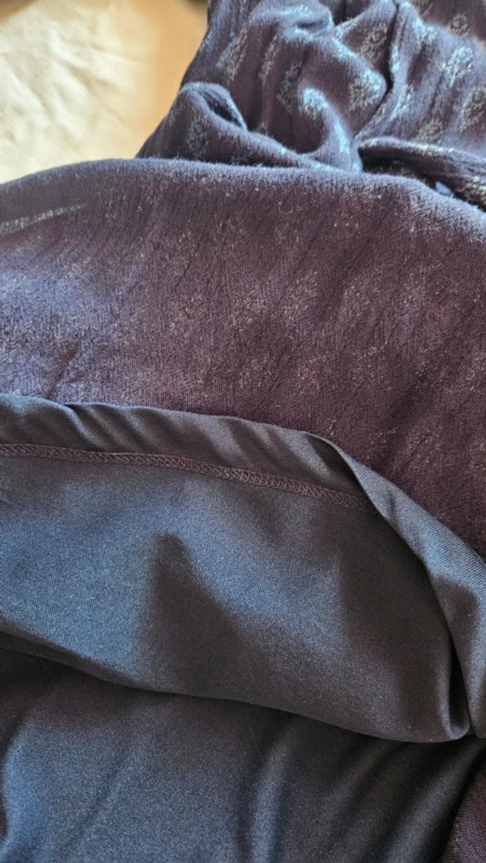 Robe tunique bohème Etam- Taillf 38, bleu marine imprimé - photo numéro 7