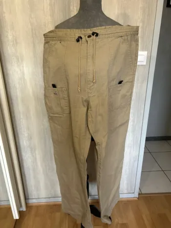 Pantalon, toile beige